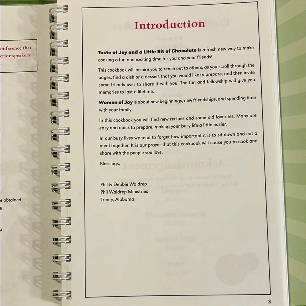 Taste of Joy Cook Book